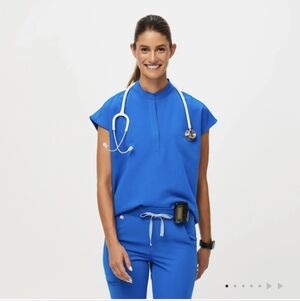 Figs Royal Blue Rafaela Scrub Top Size XXL